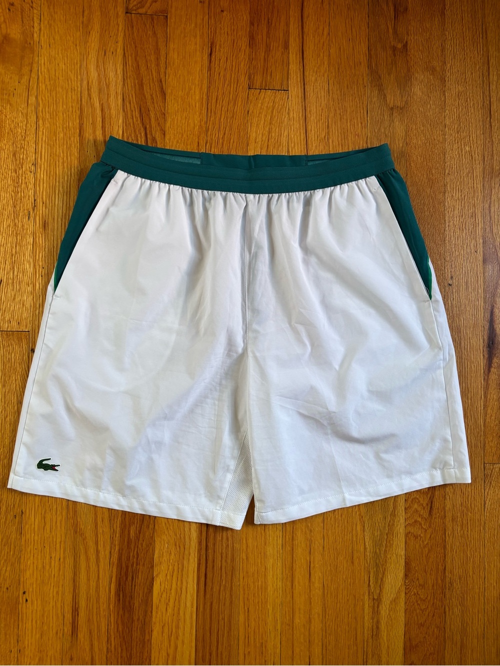 Lacoste x Novak Djokovic White Green Tennis Shorts Large